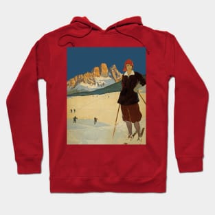 Skiing scene Hoodie